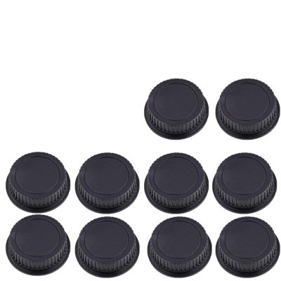 10 pcs Rear Lens Body Cap Camera Cover Dust Screw Mount Protection Plastic Black Replacement for Canon EOS EF EFS 5DII 6D Excellent(Rear Lens Cover)