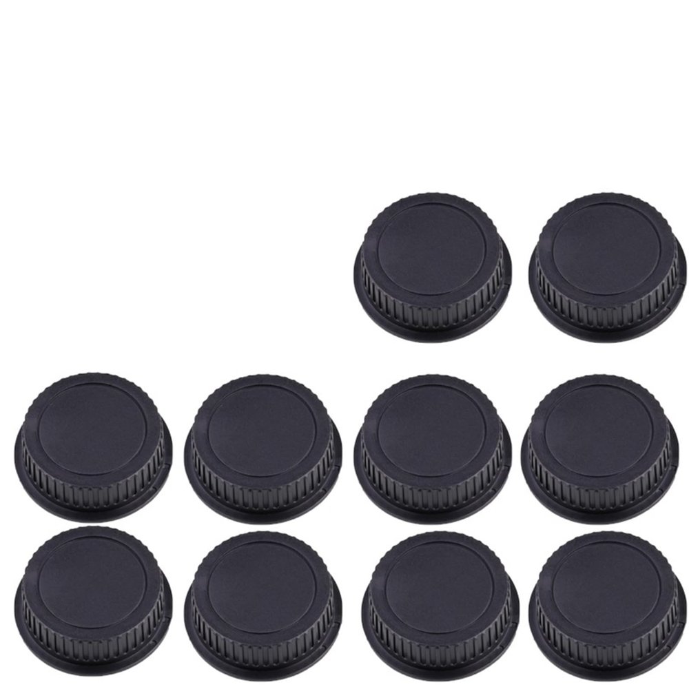 10 pcs Rear Lens Body Cap Camera Cover Dust Screw Mount Protection Plastic Black Replacement for Canon EOS EF EFS 5DII 6D Excellent(Rear Lens Cover)