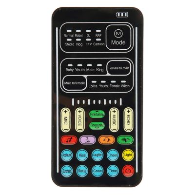 Cryfokt Portable Sound Card with Voice Changer and 8 Effects for Game Live, Compatible with Mobile Phones and Computers for Entertainment (I9 English Edition)
