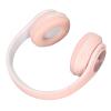 Cryfokt Headset Noise Reduction Foldable Over Ear Wireless Headphone with Colorful Light for Phone Laptop, Stylish Headset for Kids (Black) (Pink) view 3