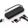 JINPIAOPIAO 7 Port USB C Adapter with 4K30hz Multimedia Port Gigabit Ethernet and PD100W Charging 2xUSB3.0 Docking Station view 2