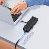 JINPIAOPIAO 7 Port USB C Adapter with 4K30hz Multimedia Port Gigabit Ethernet and PD100W Charging 2xUSB3.0 Docking Station view 3