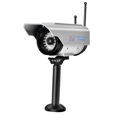 Cufaee Solar Powered Fake Security Camera, Fake Camera with LED PIR Motion Sensor Detection Light, Dummy Camera for Indoor Outdoor Home Shop