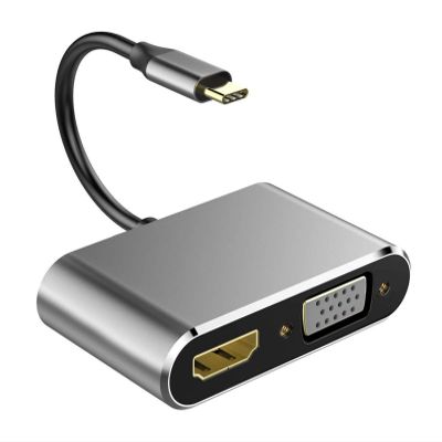 JINPIAOPIAO 2/4 in 1 USB C Docking Station Two 4K 60Hz 30Hz Adapter with USB3.0 Hubs for Laptop