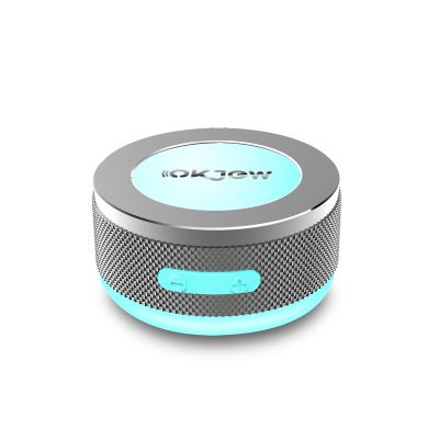 Okjew Bone Conduction Bluetooth Speaker with Colorful LED Breathing Lights, Portable Surface-Vibration Speaker, 360 Surround Sound for Home, Outdoor & Party