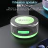 Okjew Bone Conduction Bluetooth Speaker with Colorful LED Breathing Lights, Portable Surface-Vibration Speaker, 360 Surround Sound for Home, Outdoor & Party view 2