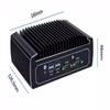 HKUXZR 10th Gen Mini Host,Fanless Industrial Control Computer,I3 10110U,2 Cores and 4 Threads, 2*Intel i211-AT 1000M Ethernet,Support 1*DDR4,1*DP,1*HDM,2*COM(RS232/485) (NO RAM NO SSD) view 3
