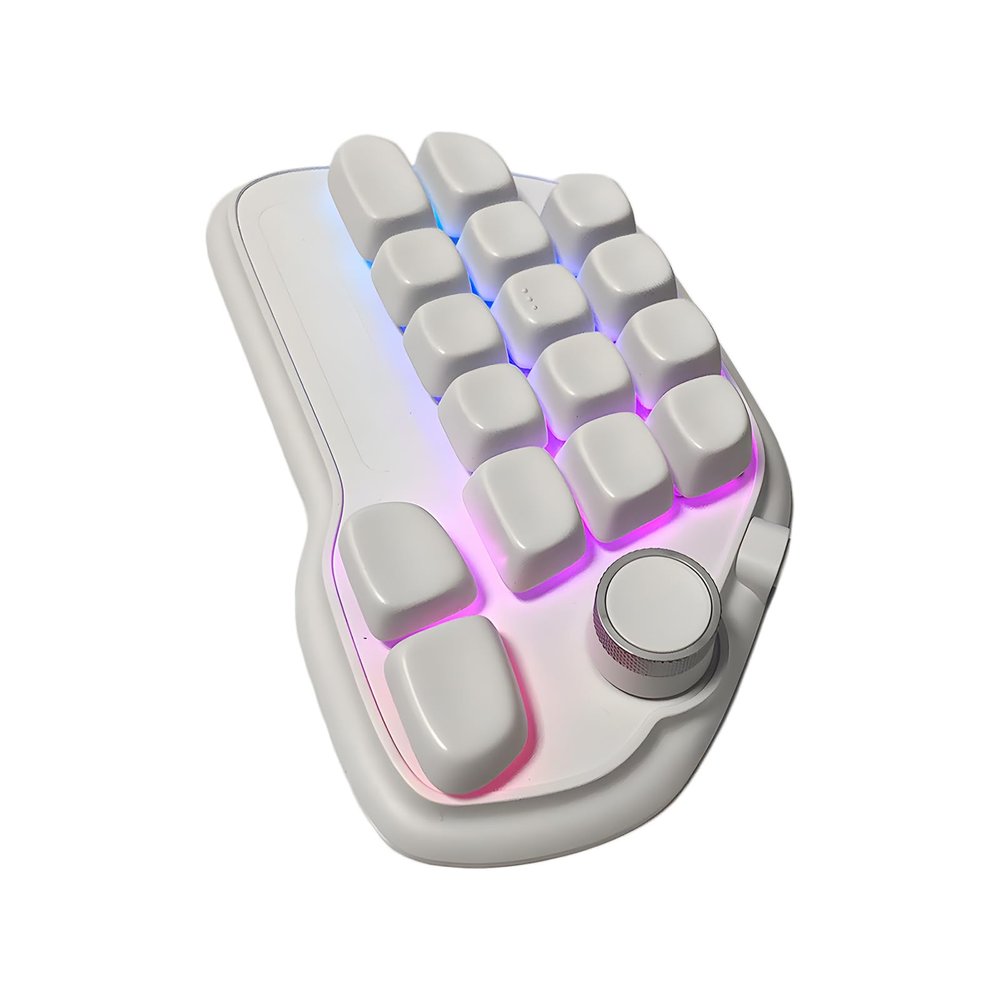 JINPIAOPIAO Mechanical Number Pad VIA Programmable 17 Hot Swappable USB Numeric Keypad with PBTs Keycaps and RGBs Backlit for La