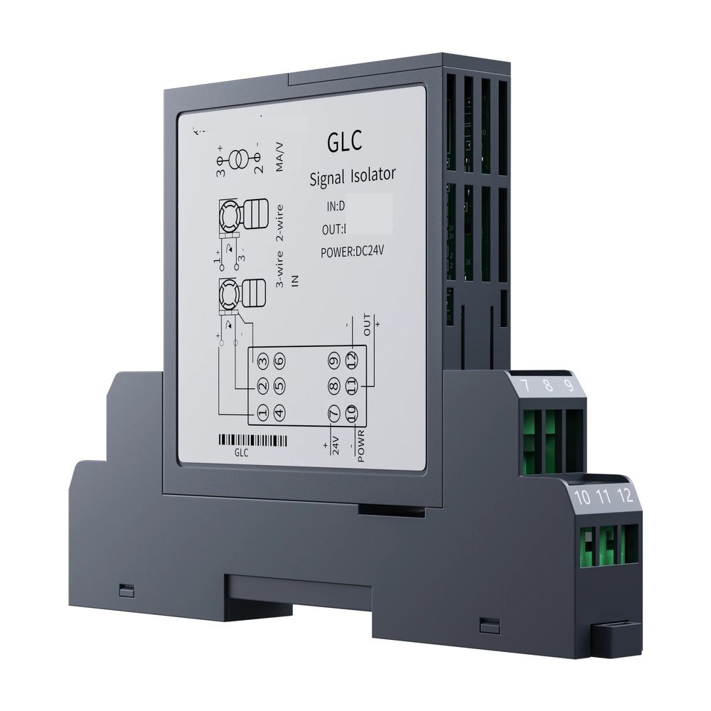 35mm DIN Rail 2-Input 2-Output Analog Signal Isolator DC24V 0-10mA Input(0-10V Output)