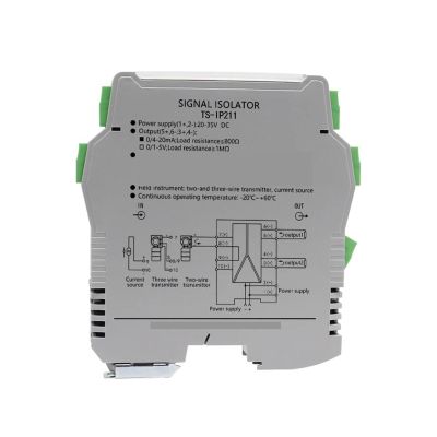 DIN Rail Analog Signal Converter 4-20ma to 0-10V/0-5V 2 in 2 Out Signal 35MM(0-20ma Input,0-10V Output)