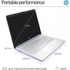 HP 14" HD Laptop, Intel Processor N150, 8GB RAM 128GB UFS, Microsoft Office 365, 128gb 9H Docking Station, Webcam, HDMI, Wi-Fi 6, Bluetooth, Windows 11 Home, Sky Blue view 4