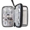 Cable Organizer Bag - Double Layers Zipper Carry Pouch | Cable Organizer Bag for Travel,for Hard Drives USB Flash Drives Earphone Phone Charger Women Boys Girls Youth view 1