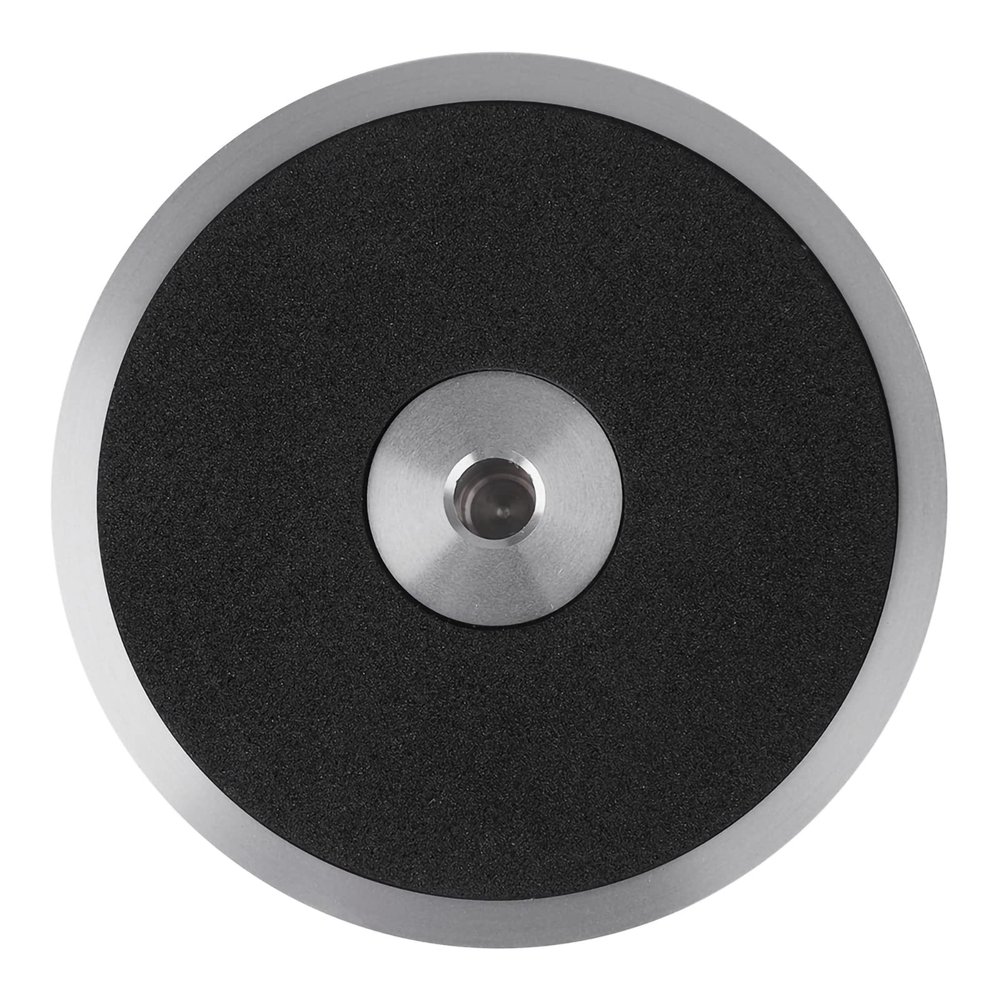 Drfeify LP Record Weight Clamp Stabilizer, Aluminum Construction for Stable Disc Playback, Ideal for Music Lovers (Silver)
