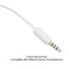 Drfeify Mobile Phone Headset, Wired Telephone Receiver, Radiation Proof, Retro, Adjustable Volume for Smartphones and Computers (White) view 3