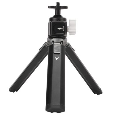 Mini Tripod with 1/4 Interface, Aluminium Alloy, Anti Skid Silicone, Durable Vlogging Tripod - 360 Rotatable, Gear Adjustment, for Camera Holder and Vlog Stand