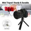 Mini Tripod with 1/4 Interface, Aluminium Alloy, Anti Skid Silicone, Durable Vlogging Tripod - 360 Rotatable, Gear Adjustment, for Camera Holder and Vlog Stand view 2