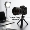 Mini Tripod with 1/4 Interface, Aluminium Alloy, Anti Skid Silicone, Durable Vlogging Tripod - 360 Rotatable, Gear Adjustment, for Camera Holder and Vlog Stand view 3