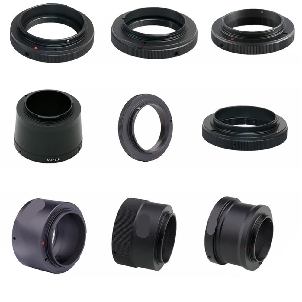 Camera Adapter Ring T2 Metal Mount M42x0.75 for Canon EOS EOSR/for Nikon F AI/Fx X/ M4/3 OM/AF/PK Excellent(T2-NEX)