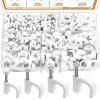 mankk 200PCS Cable Clips Nail in Cable Clips Wire Clips 4/6/8/10mm Round Ethernet Cables Wall Clips for Cords RG6 RG59 CAT5 CAT6 RJ45 view 1