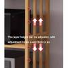 5-Tier Rolling Bamboo AV Cabinet - Stylish Audio Rack for Stereo & Media Storage - Perfect Home Theater Organizer for Audiophiles & Music Enthusiasts view 3