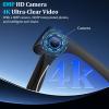 AI Smart Glasses with 4K Camera, 8MPW Anti-Shake Bluetooth Camera Glasses, 1080P Video Recording Dual Mic Noise Reduction, Real Time Translation&Simultaneous Interpretation, 290mAh Capacity(W630) view 2