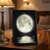 Music Picture Frame Bluetooth Speaker - Rotating Turntable Wireless Speaker Song Plaque, Light Up Music Plaque Art Paintings Frame with LED Light, Home Desk Decor Gifts for Men & Women (Moon-2) view 2