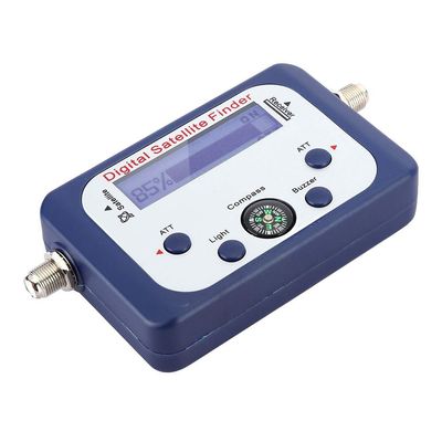 Drfeify Portable Satellite Signal Meter, Online Sensitive Meter with Builtin Amplifier, Equipped with Buzzer and Backlight, for RV Camping Enthusiasts, Lightweight Design