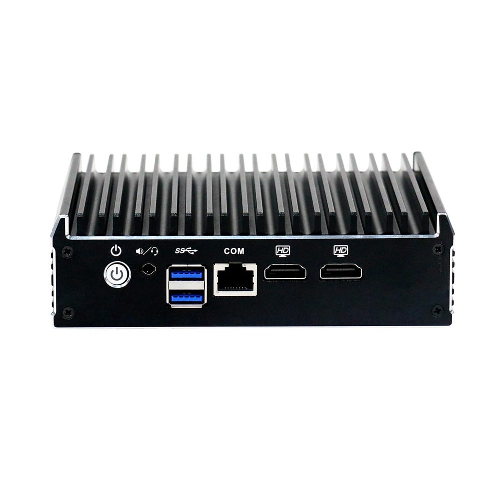 ANDAQI Din Rail Side Mount Micro Firewall Appliance, Mini PC, Untangle, Sophos XG,OPNsense, VPN, Router PC, J3160, RX18, COM, 4 x I210 I211, 2 x HDMI, 8G RAM, 128G SSD