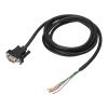 PATIKIL 6.6 ft 26AWG DB9 Male Connector to Bare Wire END RS232 9-Pin Serial Extension Cable Double Shielded Gold Plated Male Connector, Black view 1