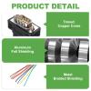 PATIKIL 6.6 ft 26AWG DB9 Male Connector to Bare Wire END RS232 9-Pin Serial Extension Cable Double Shielded Gold Plated Male Connector, Black view 3