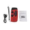 Phefop Bearham Solar Hand Crank Emergency Radio, AM,FM,NOAA Weather Radio with 2000mAh Power Bank, 3-LED Flashlight, IPX3 Proof Water, Portable Self Powered Survival Kit for Emergency (Red) view 3
