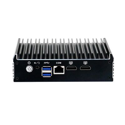 ANDAQI Din Rail Side Mount Micro Firewall Appliance, Mini PC, Untangle, Sophos XG,OPNsense, VPN, Router PC, J3160, RX18, COM, 4 x I210 I211, 2 x HDMI, 0 RAM, 0 Storage, Barebone No System