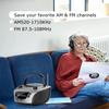 LONPOO Portable CD Boombox -FM & AM Radio, CD Player, Bluetooth, USB, MP3, AUX,Portable, Built-in Stereo Speakers, Carrying Handle, LCD Display,Gray view 3
