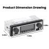 Classic Single Din Car Stereo with Bluetooth, Hands-Free Calling & Voice Control, FM Radio MP3 Player, USB/SD/AUX Port, Fast Charging, Includes Remote Control view 2
