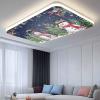 4 Pack Fluorescent Light Cover for Drop Ceiling 4 x 2 ft Classroom Magnetic Fluorescent Light Shade Snowman Winter Christmas Trees Blue Style Drop Ceiling Supplies for Home Office School Library view 2