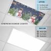 4 Pack Fluorescent Light Cover for Drop Ceiling 4 x 2 ft Classroom Magnetic Fluorescent Light Shade Snowman Winter Christmas Trees Blue Style Drop Ceiling Supplies for Home Office School Library view 4