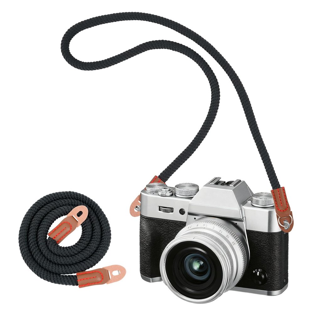 Camera Strap Compatible with Fujifilm X100VI, GFX 100 II, X-T5, X-H2S, X-H2, X-T30 II, GFX 50S II, X-S10 Durable Pure cotton camera strap, Comfortable Camera Neck Strap for Everyday Shooting