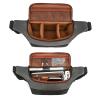 Professional Waterproof Camera Bag for DSLR and Lenses, Leather Photography Shoulder Storage Bag(Gray) view 4