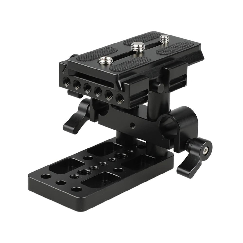 Compatible for Adjustable Hand-Held Camera Cage with Tripod Mount Plate for DSLR Cameras(C1437)
