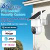 4G LTE Cellular Security Camera Outdoor, Wireless Solar Powered No WiFi Security Camera, 365-Day Free Unlimited Data, 2K 360Live View, PIR Motion Sensor, Color Night Vision, 2 Way Talk, Built-in SIM view 2