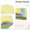 100 Pcs Microfiber Eyewear Cleaning Cloths, Pre-Cut Colorful Squares, Great for Lens Cleaning Glasses, Phones, Cameras, Suitable for Sewing and Patchwork view 2