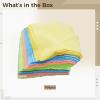100 Pcs Microfiber Eyewear Cleaning Cloths, Pre-Cut Colorful Squares, Great for Lens Cleaning Glasses, Phones, Cameras, Suitable for Sewing and Patchwork view 4