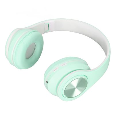 Drfeify Wireless Headphone Over Ear Headset with Colorful Light, Noise Reduction, Stable Performance, Adjustable Headband, for Gaming Music Experience, ABS, PU Leather, Black (Green)