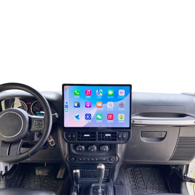 16.8 Inch Qualcomm Android 13 Car Radio for Jeep Wrangler 2010-2017 Stereo Replacement GPS Navigation Head Unit Multimedia Player Auto Radio Receiver IPS Touch Screen Wireless Carplay (8-128GB)