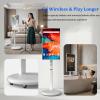 KVKID 32" Smart Portable TV on Wheels, 1080P FHD Android 13 OS Mobile TV view 4