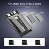 AMZPILOT Dual Bay RAID 0, RAID 1, JBOD and Cloner All-in-One M.2 SSD Enclosure, up to 20Gbps M 2 to USB C Reader Adapter for M2 M Key, B+M Key NVMe SATA External Dock, Size for 2280 2242 2230 Drive view 3