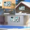 Outdoor TV Cover 70 to 75 Inch,Teal Abstract Geometric Retro Mid Century Waterproof Weatherproof Flat Screen Display Protector for Outside,Nordic Style Television Enclosure with Zipper view 4