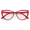 PANNER Blue Light Blocking Glasses Women Bluelight Blocker Computer Cateye Clear Cat Eye Eyeglasses Frame(Red) view 4