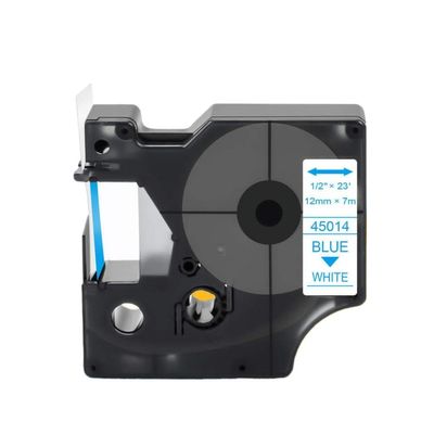 6 9 12mm 45013 40913 43613 Label D1 Tape 4X 45010 45016 45018 Labels Compatible with Printer Supplies LabelManager 160 280 Labeling Machine for Part Number 45013 40913 43613(Blue on White)