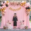 10ft x 10ft Baby Pink Backdrop Curtains - Wrinkle Free Polyester Drapes for Backdrop, Wedding Photo Background Curtains for Birthday Party Baby Shower Baptism Event, 2 Panels Backdrop(5'W x 10'L Each) view 3